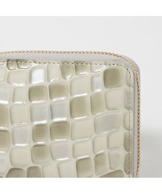 UNBILLION ペルケ perche / クロコエナメル・ジャバラカードウォレット GY