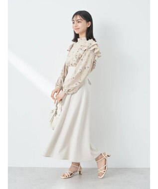 earth music&ecology フリルスリーブブラウス Blue