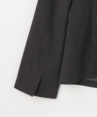 J.PRESS LADIES L 【洗える】アルガンシルク ノーカラー ジャケット グレー系