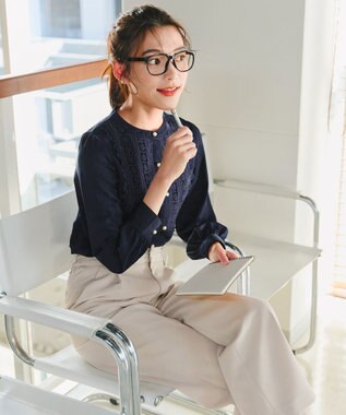 Tiaclasse 【ダブルクロス】ワイドパンツ グレージュ