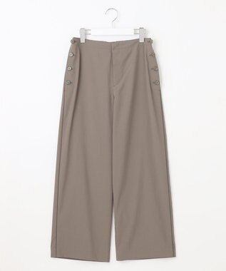 J.PRESS LADIES L 【洗える・イージーケア】ソフトタイプライター セミワイド パンツ カーキ系