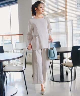 Tiaclasse 【ダブルクロス】ワイドパンツ グレージュ