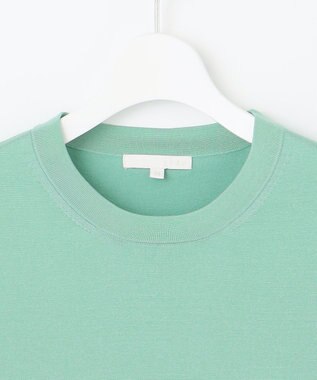 自由区 【アンサンブル対応・洗える】アセテートコットンプルオーバー ニット グラスグリーン