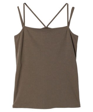 Green Parks カップ付きマルチストラップタンク Khaki