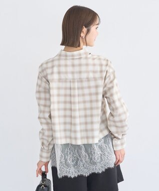 earth music&ecology 【予約】適ON レースヘムシャツ Check