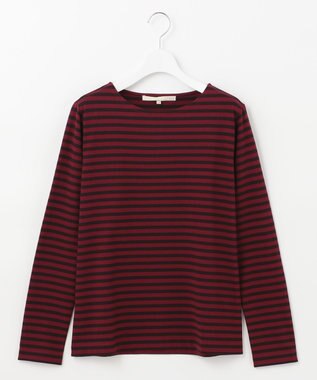 自由区 【洗える/セットアイテム】マルチWAYコンビ ニットポンチョ×プルオーバー ブラウン系ボーダー