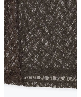 Te chichi パッチワークレースクルーネックTOPS《2025Autumn catalog vol.2 item》 チャコールグレー