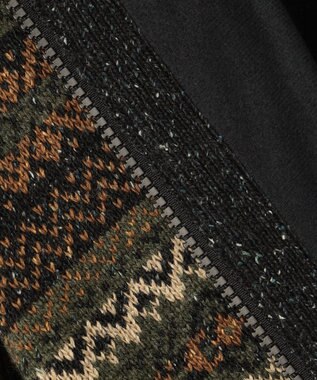JOSEPH ABBOUD MOUNTAIN 【UNISEX】総裏フルZIPフェアアエル柄 ニットブルゾン オリーブ系7