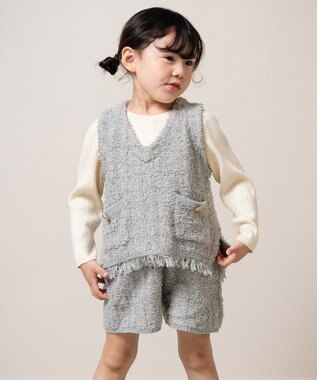 ami amie 【UNISEX】リブニットカットソー 85cm～130cm オフホワイト