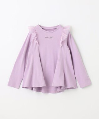 ANY KIDS フレアシルエット 長袖 Tシャツ ラベンダー