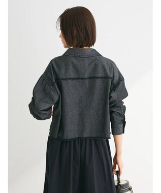 Green Parks ・ＳＵＧＡＲ　ＳＰＯＯＮ　クロップドデニムシャツ Black