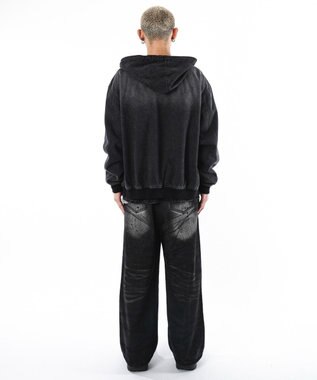 WEGO 【ユニセックス着用ITEM】フードデニムブルゾン デニムブラックソノタ