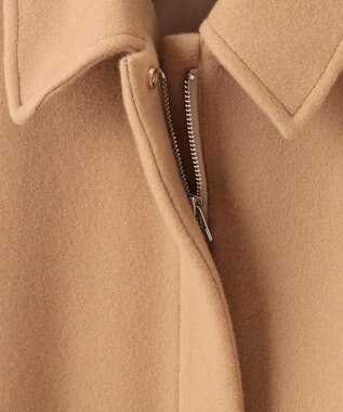 組曲 L ショートビーバー ステンカラー コート ベージュ系