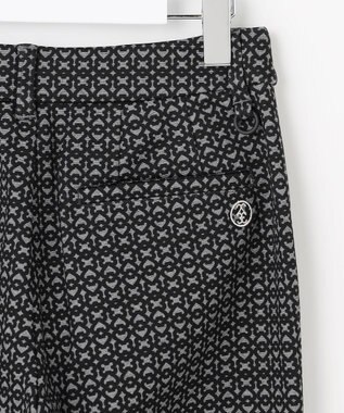 23区GOLF 【WOMEN】裏起毛ジャージーパンツ ストレッチ モノグラム 上品スタイル ブラック系5