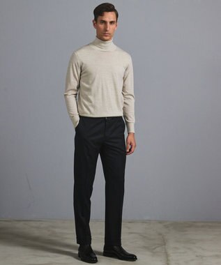 GOTAIRIKU 【保温性/ストレッチ/シワになりにくい】サキソニーストレッチパンツ_ノータック(25年モデル） ブラック系8