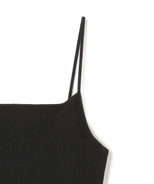 BEIGE， 【洗える】SENNA / インナーカップ付きリブニットキャミソール Black
