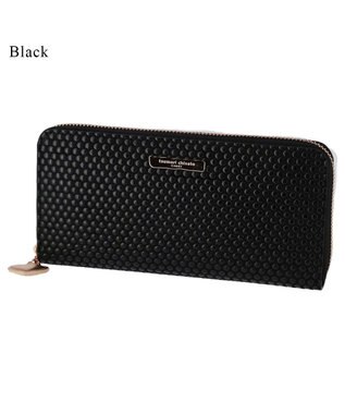 tsumori chisato CARRY つぶつぶドットプリント ラウンドファスナー長財布 ブラック