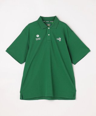 PW CIRCULUS 【MEN】ミニワッフル鹿の子ポロ ゴルフ グリーン系