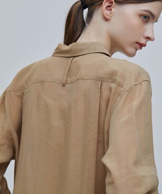 BEIGE， HENRI / オーバーサイズシャツ Camel