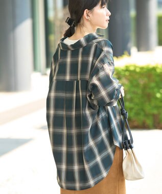 AMERICAN HOLIC イージーケアチェックシャツ【360°着こなしシャツ】 Green