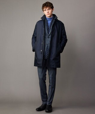 JOSEPH ABBOUD 【洗える/チクチクしない/3シーズン対応】SNOWY タートルネック ニット サックスブルー系