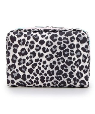 LeSportsac EXTRA LARGE RECTANGULAR COSMETIC/ニュートラルレオパード/ライラック ニュートラルレオパード/ライラック