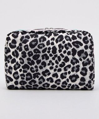 LeSportsac EXTRA LARGE RECTANGULAR COSMETIC/ニュートラルレオパード/ライラック ニュートラルレオパード/ライラック