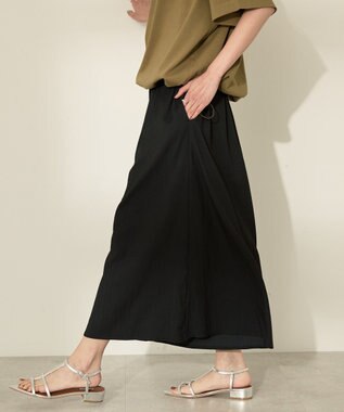 AMERICAN HOLIC (選べる丈２サイズ)接触冷感ギャザースカーチョ【WEB限定カラー有り】 Black