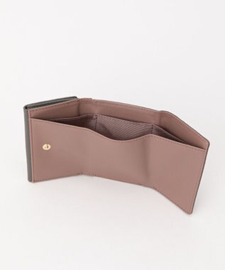 russet 《soeru》モノグラムプレート三つ折りウォレット(SO-397) Gray/PK