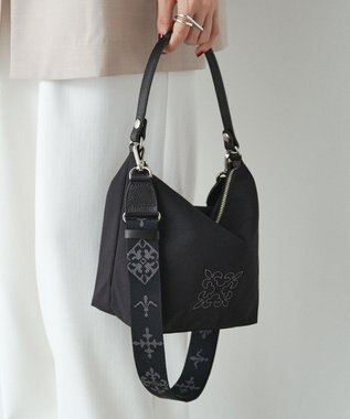 russet ＜320g/撥水性あり＞コーデュラナイロン2wayシンプルショルダーバッグ(CE-1536) Black