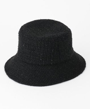 TOCCA 【UV90%以上カット・洗える・サイズ調整可】TWEED BUCKET HAT バケットハット ブラック系