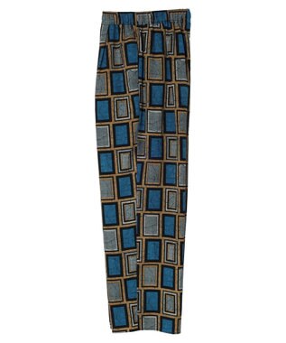 Green Parks アフリカン柄イージーパンツ Blue