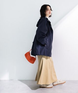 Green Parks 撥水加工ミディ丈マウンテンパーカー Navy