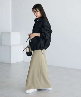 CRAFT STANDARD BOUTIQUE フロントタックロングスカート Light Khaki