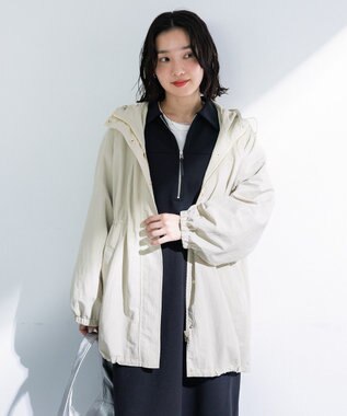 Green Parks 撥水加工ミディ丈マウンテンパーカー Ecru