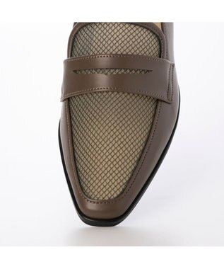 MODE ET JACOMO <carino>メッシュチュールローファー カーキ