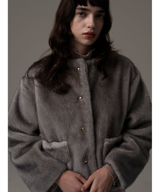 Te chichi グラデーションファーノーカラージャケット《2025winter catalog item》