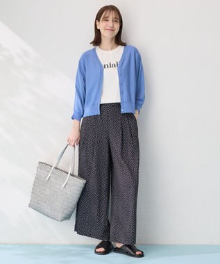 ANY L 【接触冷感/UVカット/抗菌防臭/手洗い可/アンチピリング】ファンクションカーディガン ブルー