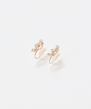 Phoebe 【金属アレルギー対応】【痛くないシリーズ】ランダムプチベゼルストーンライトフィットイヤリング　シャンパンゴールド シャンパンゴールド