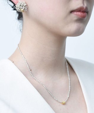 monshiro ドットプチ ピアス シルバー×ゴールド