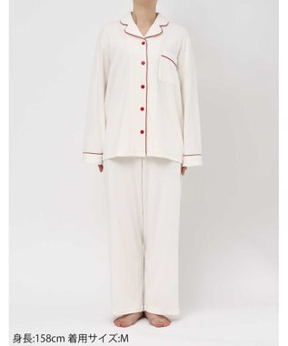 une nana cool 【綿100%】メリークリスマス！パジャマ MADE WITH LIBERTY FABRIC ホワイト