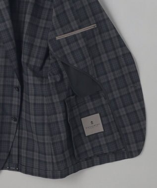 GOTAIRIKU 清涼サッカー素材【通気性/軽量】空羽サッカー マドラスチェック シャツジャケット グレー系4