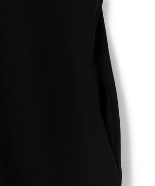 BEIGE， 【Lsize・セットアップ対応】CINDY / 配色ネック フレンチドレス Black x Black