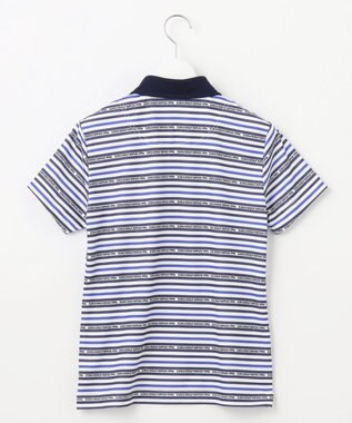 23区GOLF 【WOMEN】【吸水速乾・UVケア】ボーダーロゴ 半袖シャツ ネイビー系1