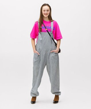 LENO LIGHT HICKORY SALOPETTES / ヒッコリーサロペット