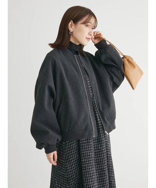 Green Parks ・ＥＬＥＮＣＡＲＥ　ＤＵＥ　ウールライクブルゾン Charcoal Gray