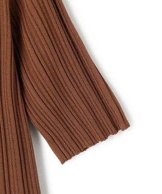 BEIGE， LABRADO / ランダムリブ スキッパーニット Brown