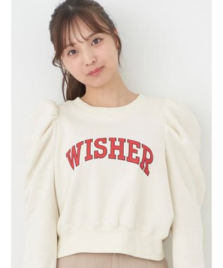 earth music&ecology ウラケロゴ短丈プルオーバー Ivory