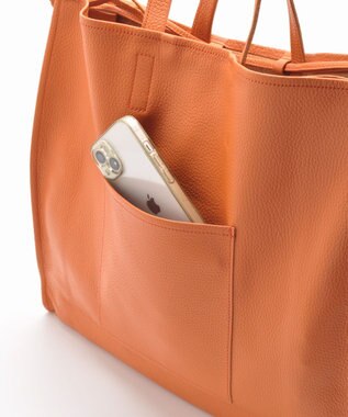 blancle シュリンクレザー スクイーズビッグトート ORANGE