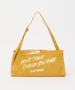 russet ステンシルデザインスエード横長ショルダーバッグ(CE-1640) Yellow